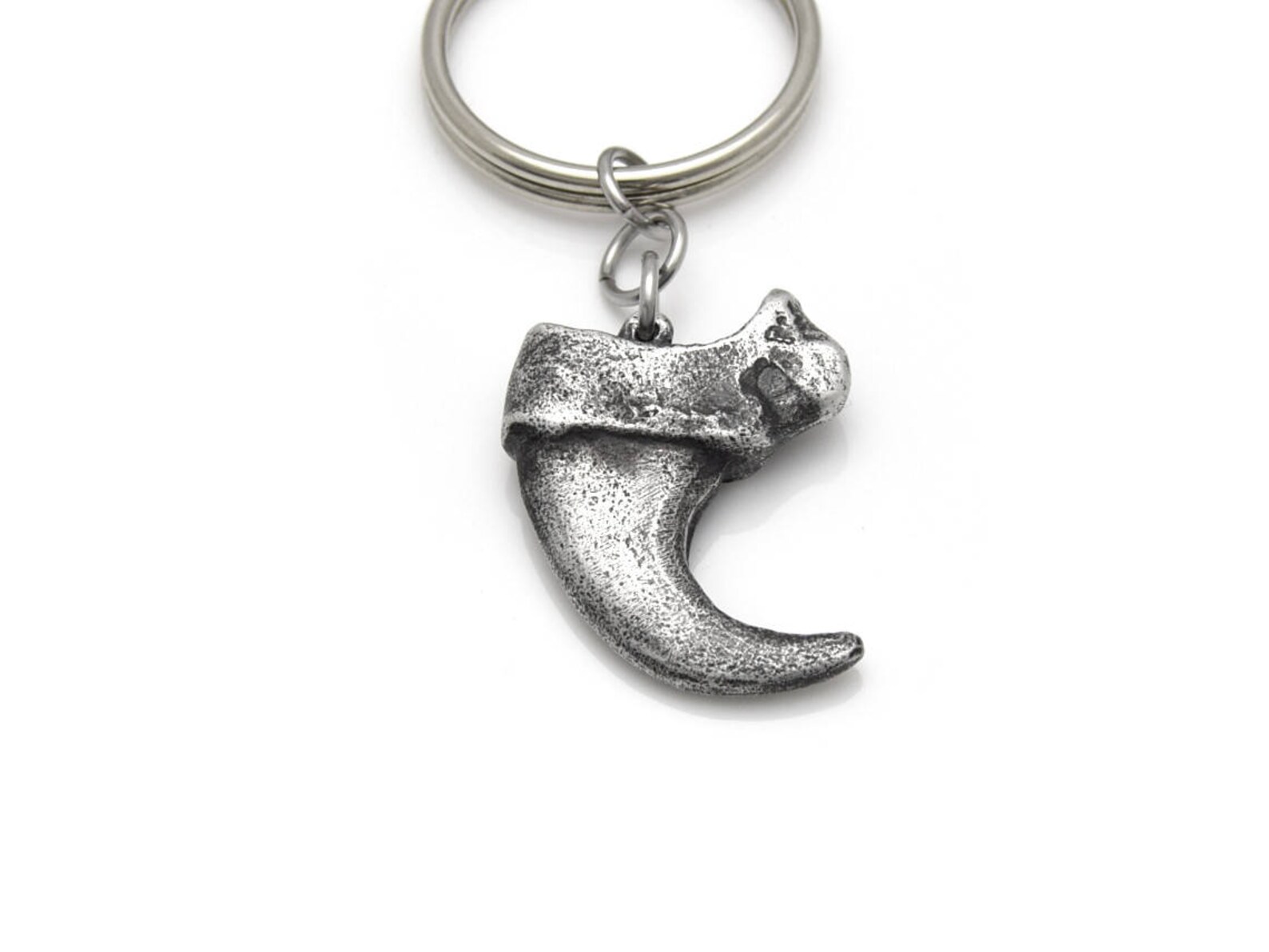 Antiqued Lynx Cat Claw Keychain Handmade Animal Keyring Etsy