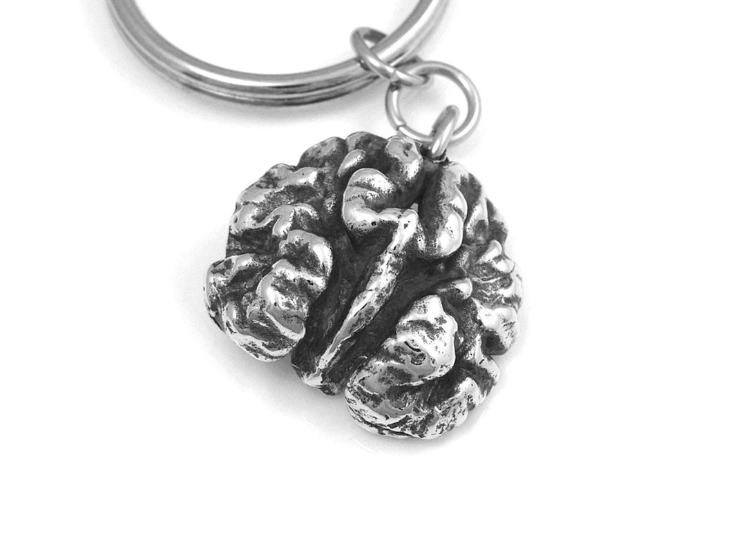 Nut Keychain Walnut Keychain, Nature Nut Food Keyring in Pewter - Etsy