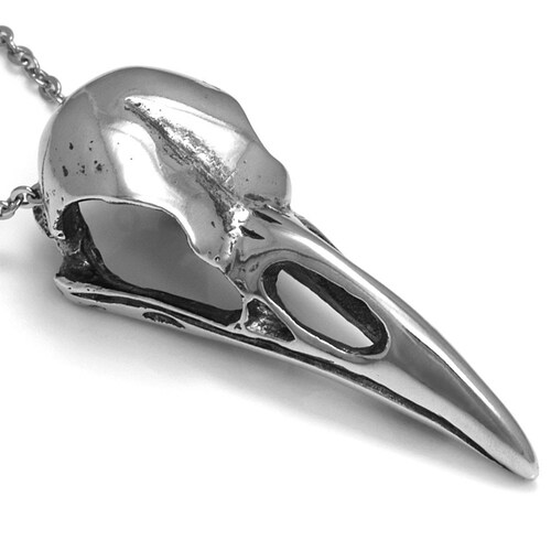 2 Raven Bird Skull Necklace Hand Cast Animal Head - Etsy 2 Raven Bird Skull Necklace Hand Cast Animal Head - Etsy