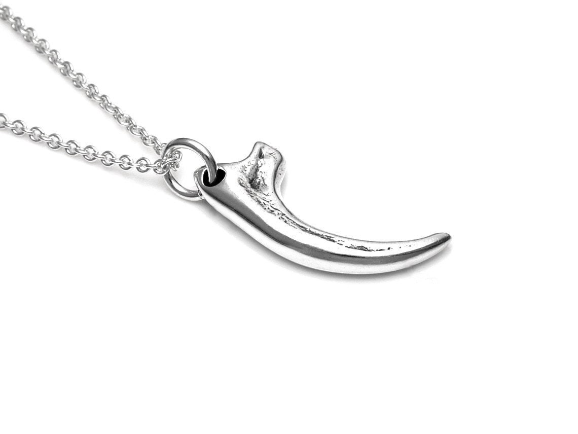 Collier Avec Griffe De Vélociraptor - Pendentif Dinosaure Färjil - Bijou Fantaisie En étain - Fait Main