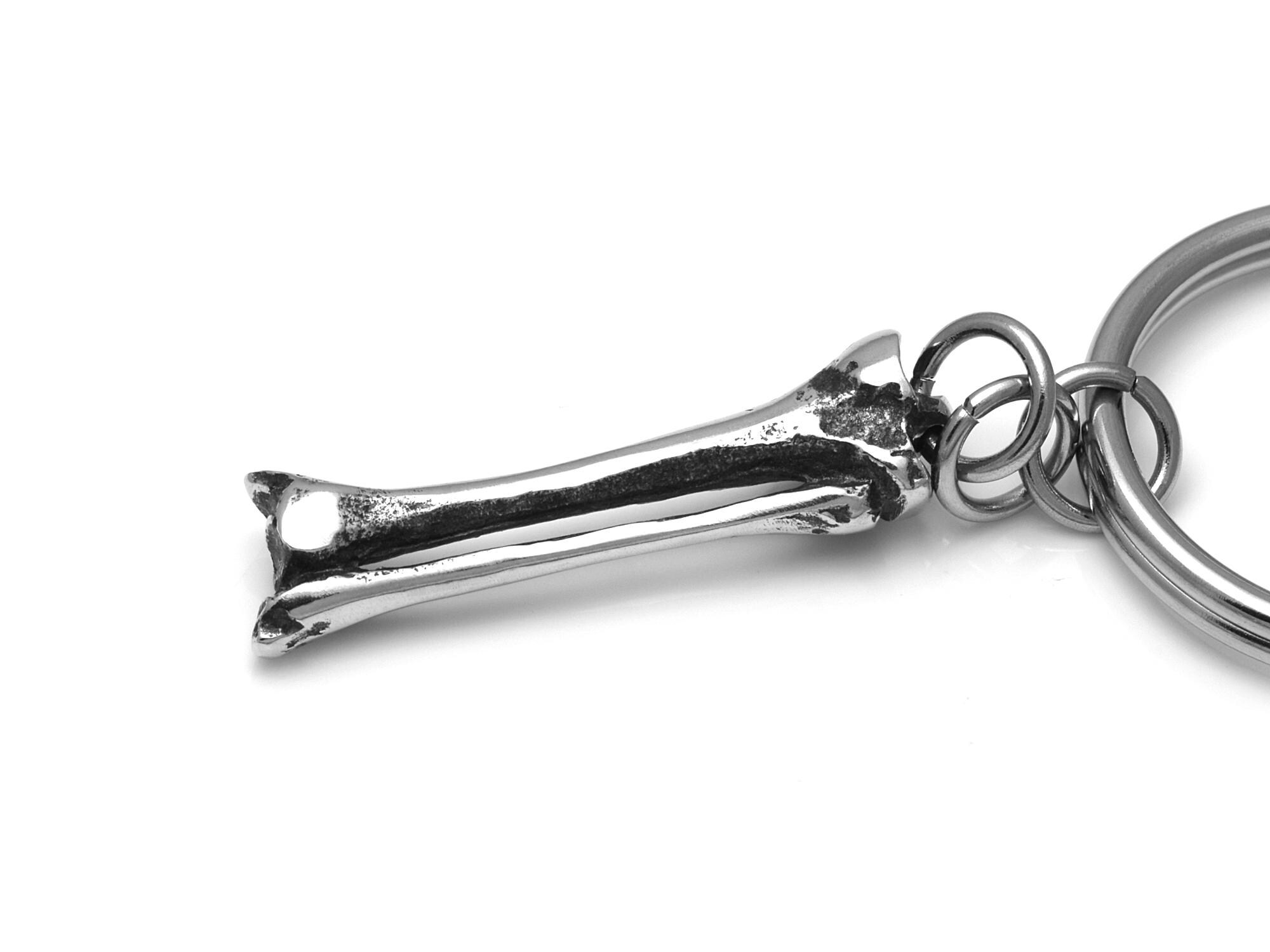 Tibia Keychain Tibia and Fibula Bone Keychain, Human Skeleton Keyring in Pewter - Etsy