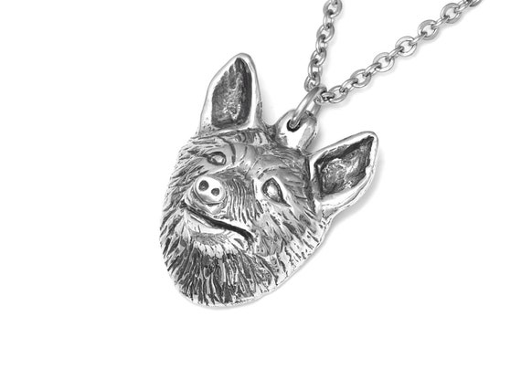 犬の顔のネックレス、犬の顔のペンダント、犬のジュエリー - Etsy 日本