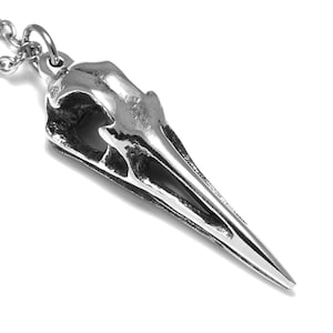 Crane Skull Necklace, Bird Head Pendant, Ornithologist Jewelry