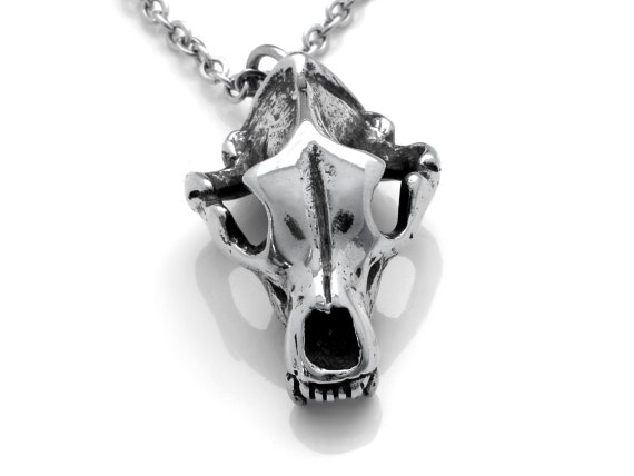Six Pewter Steer Skull Pendants