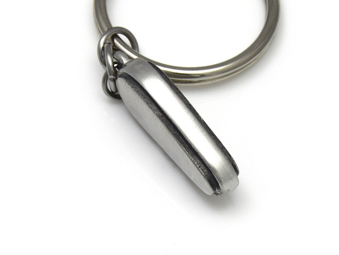 Handmade Pinball Flipper Keychain in Pewter Arcade Old School - Etsy