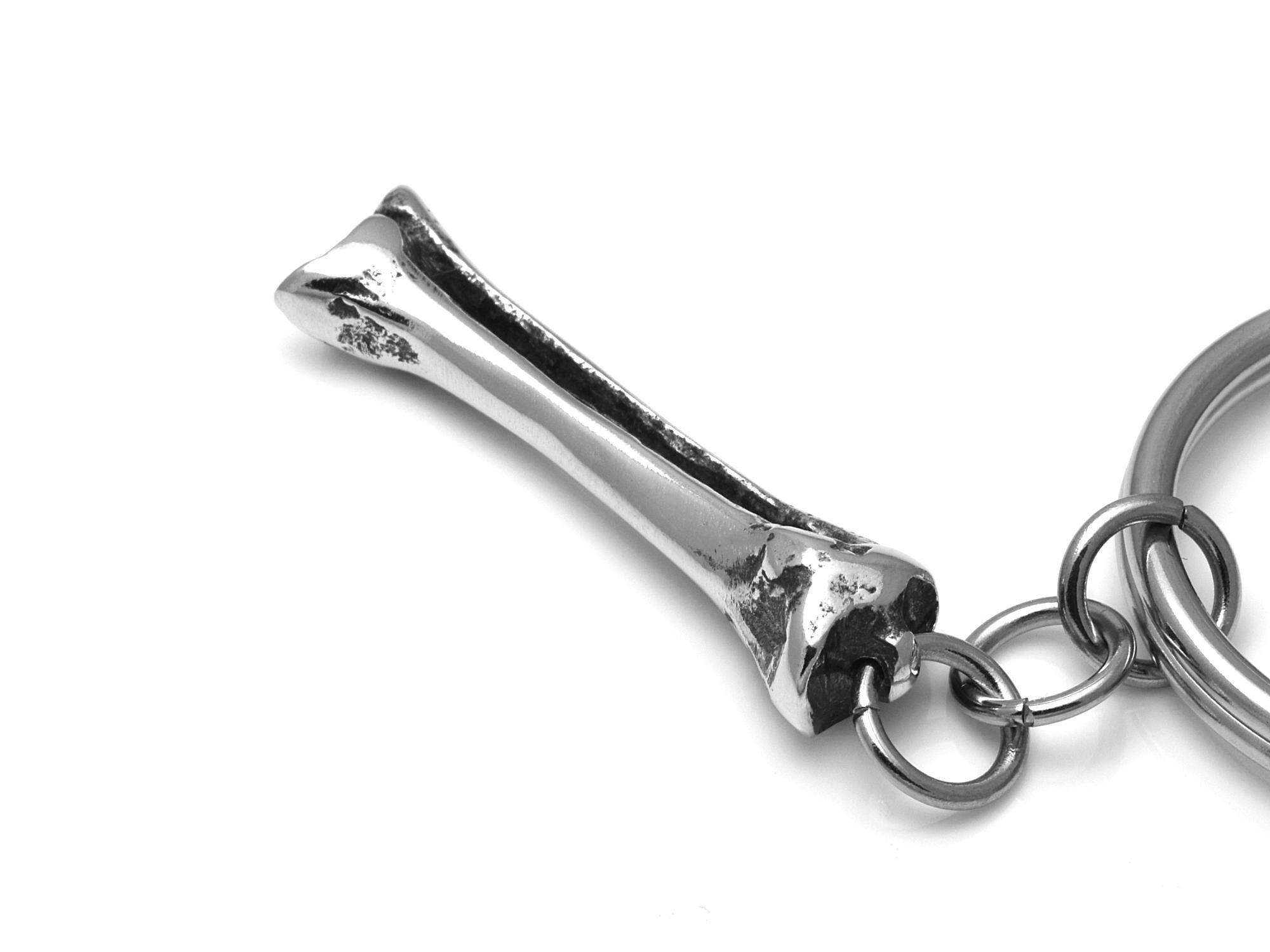 Tibia Keychain Tibia and Fibula Bone Keychain, Human Skeleton Keyring in Pewter - Etsy
