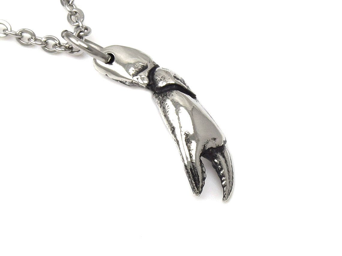 Crab Claw Necklace Crustacean Pendant Animal Claw Jewelry in Etsy