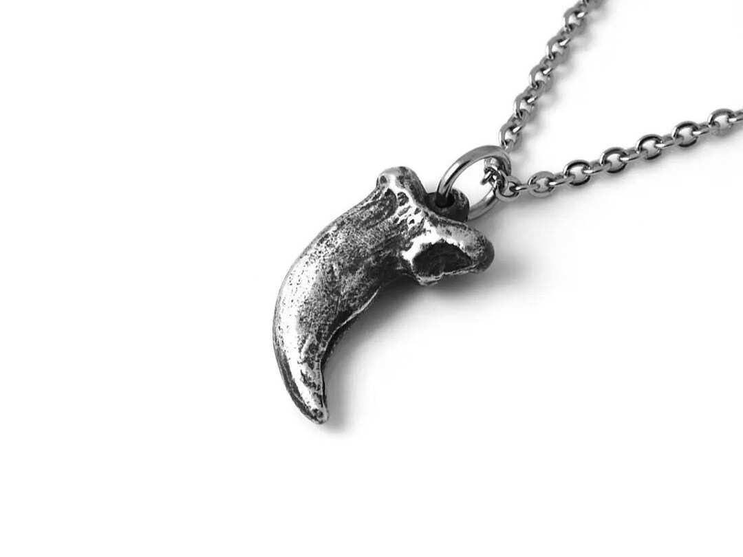 Antiqued Small Wolf Claw Pendant Necklace in Handmade Pewter - Etsy