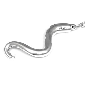 Sterling Silver Octopus Tentacle Necklace, Handmade Animal Jewelry image 3