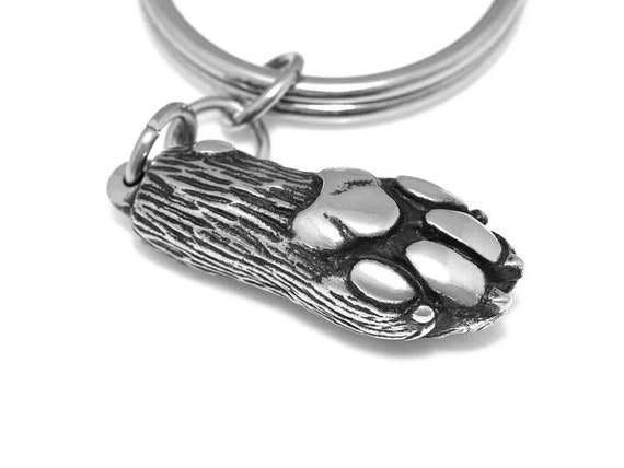 Dog Paw Keychain, Canine Keyring, K9 Key Holder in Pewter - Etsy