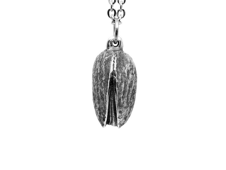 Pistachio Necklace, Food Pendant Nut Nature Jewelry image 4