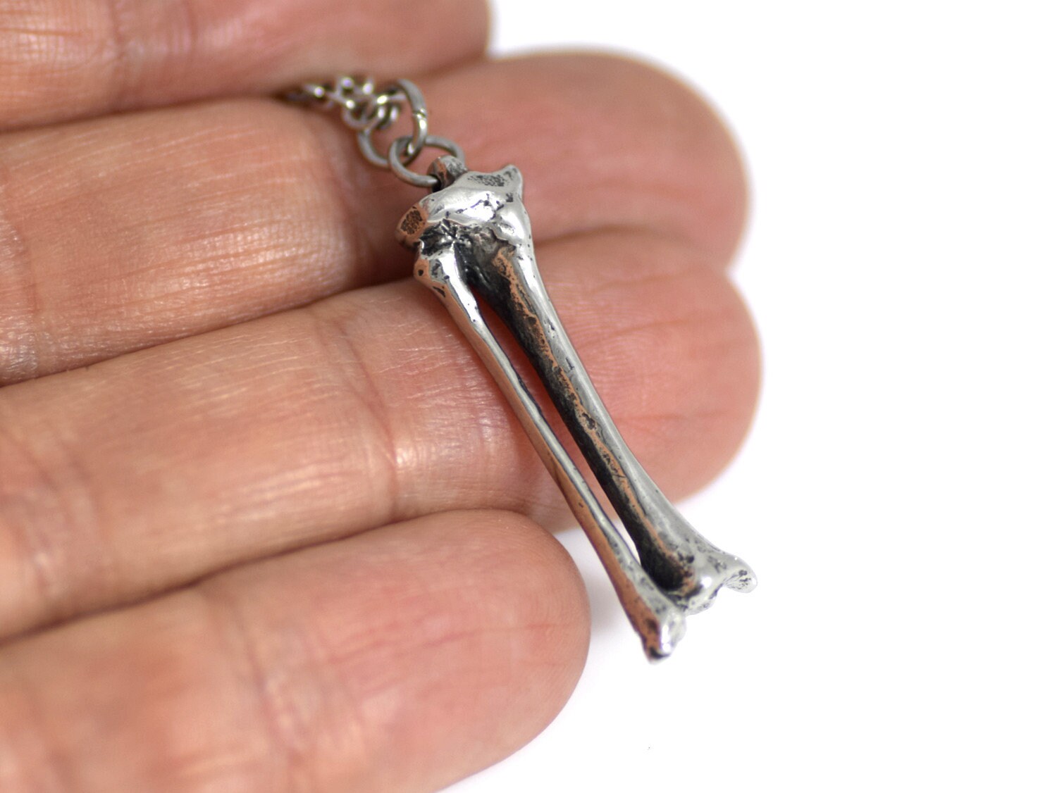 Tibia and Fibula Bone Charm Necklace Handmade Anatomical Etsy Canada