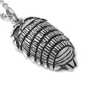 Woodlouse Halskette, Oniscidea Anhänger Schmuck aus Zinn