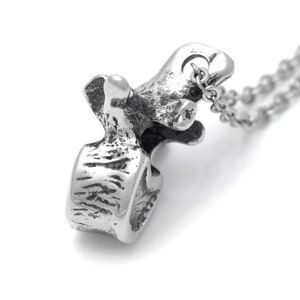 Lumbar Vertebrae Necklace, Handmade Anatomical Pendant, Spine Charm image 4