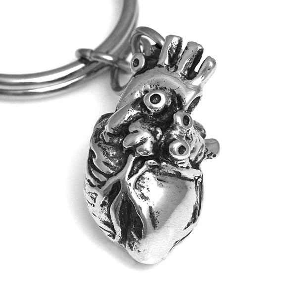 Anatomical Heart Keychain Etsy