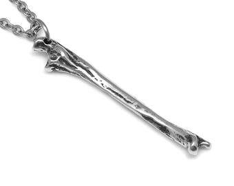 Ulna Bone Pendant Necklace, Anatomy Jewelry Skeleton Charm