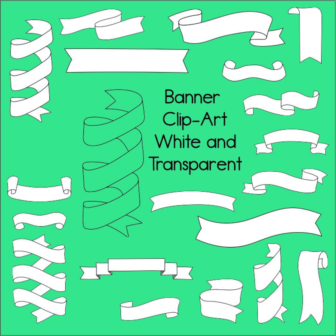 Banner Clipart Set for Bujo Calendar Digital Scrapbook Dot - Etsy