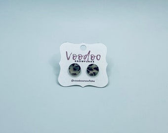 Acrylic Round Stud Earrings