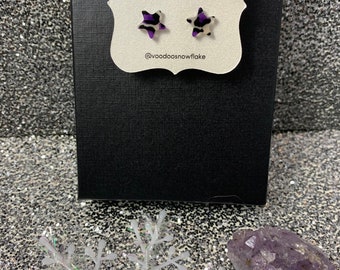 Acrylic Star Stud Earrings - 4 Color Options