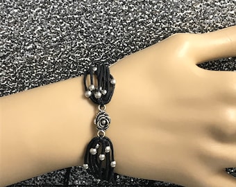 Voodoo Rose Adjustable Bracelet/Anklet