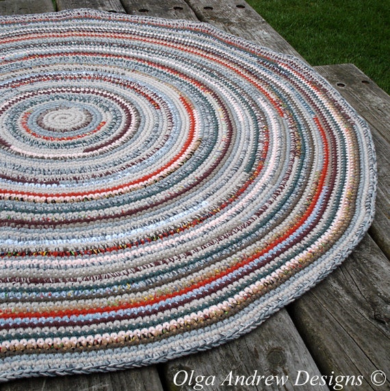 One Of A Kind Round Crochet Area Rug - One Of A Kind Area Rug One Of A Kind Round Crochet Area Rug - One Of A Kind Area Rug