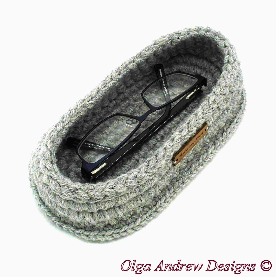 Mens Nightstand Eyeglass Holder 2 Sizes, Soft Reading Glasses Tray