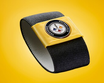 Pittsburgh Steelers Money Clip Wallet: Slim Elastic Front Pocket