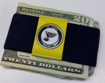 St. Louis Blues NHL Money Clip Wallet: Slim Elastic Band