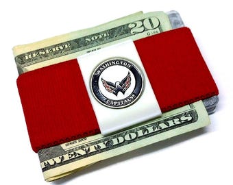 Washington Capitals Money Clip: Slim Elastic Front Pocket Wallet