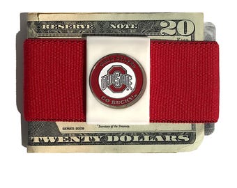 Ohio State Buckeyes Elastic Money Clip – Front Pocket Wallet