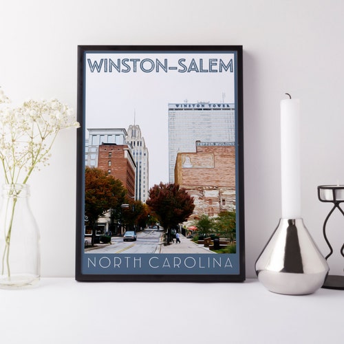 Winstonsalem Art Print Poster Original North Carolina NC Item Etsy
