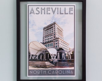 Print - Asheville, NC - Digital Art