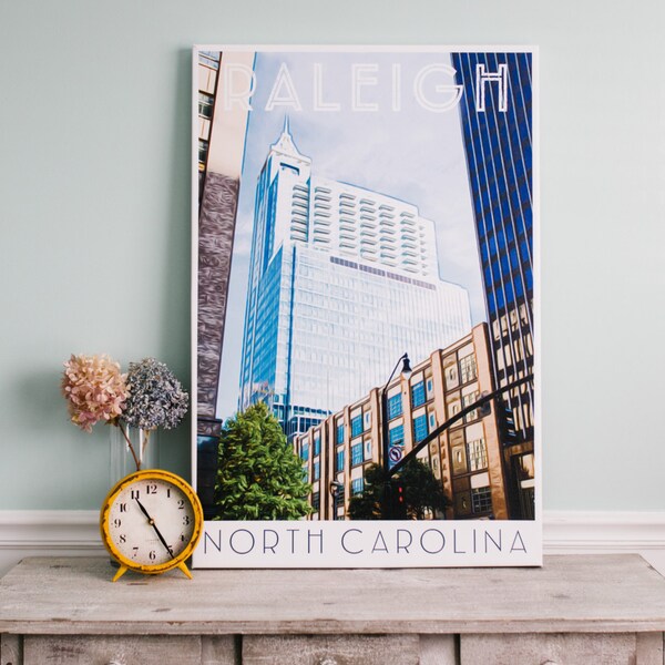 Raleigh Art Canvas Etsy