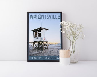 Print - Wrightsville Beach, NC  - Digital Art