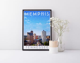 Print - Memphis, TN - Digital Art