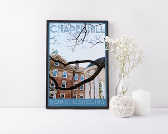 Print - Chapel Hill, NC - Digital Art