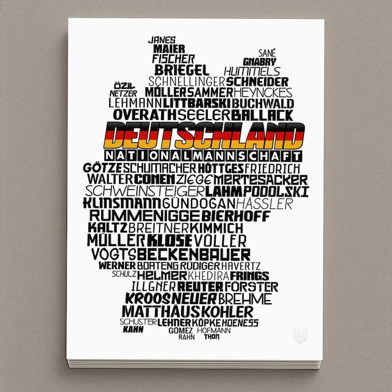 Germany National Soccer Team Poster (Müller, Özil, Klose, Klinsmann, Neuer...) Die Mannschaft Football Gift image 2