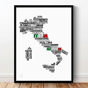 Poster de l'équipe d'Italie de football (Buffon, Totti, Pirlo, Maldini, Baggio, Donnarumma...) Cadeau football Azzurri