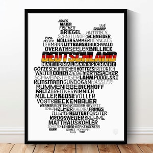 Germany National Soccer Team Poster (Müller, Özil, Klose, Klinsmann, Neuer...) Die Mannschaft Football Gift