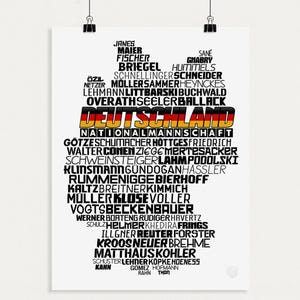 Germany National Soccer Team Poster (Müller, Özil, Klose, Klinsmann, Neuer...) Die Mannschaft Football Gift image 3