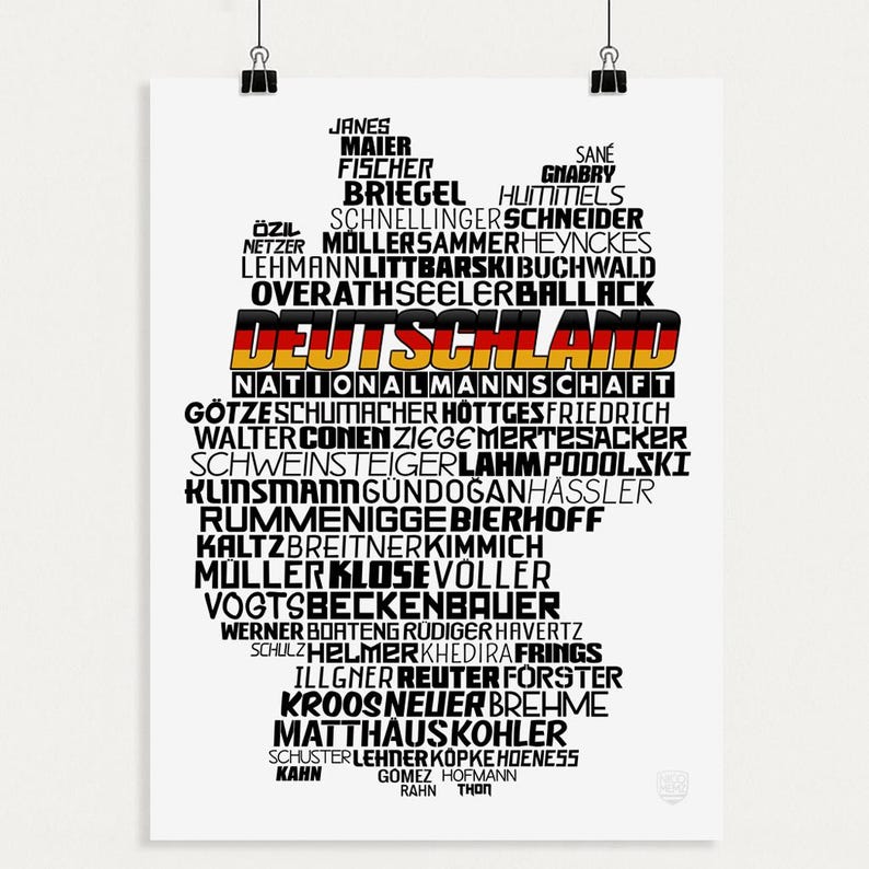 Germany National Soccer Team Poster (Müller, Özil, Klose, Klinsmann, Neuer...) Die Mannschaft Football Gift image 3