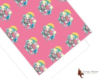 Gift Wrapping Paper Sheets Wombat Kangaroo /& Koala Wrapping Paper FSC Certified Wrapping Paper