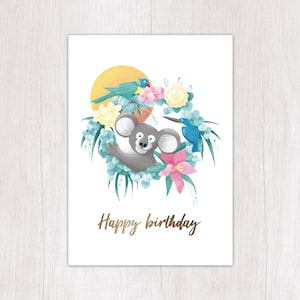 Postkarte Koala Australien Geburtstag Mädchen klimaneutral gedruckt