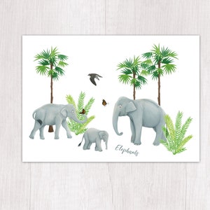 Postkarte Elefant Kunst Asien klimaneutral gedruckt