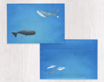 Briefumschlag Wal