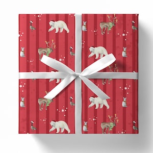 5 Bögen klimaneutral gedrucktes Geschenkpapier Weihnachten Bogen