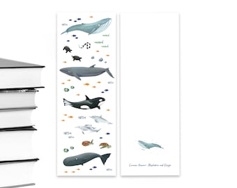 Lesezeichen Papier Walen