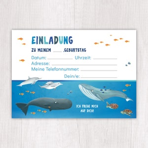Einladung Wal Kindergeburtstag