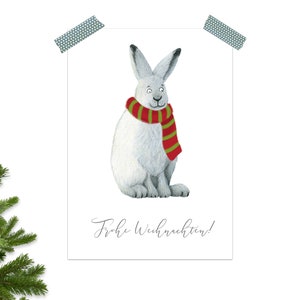 umweltfreundliche Grußkarte, Postkarte mit dem kleinen Polarhasen