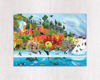 Postkarte Länder Kanada klimaneutral gedruckt